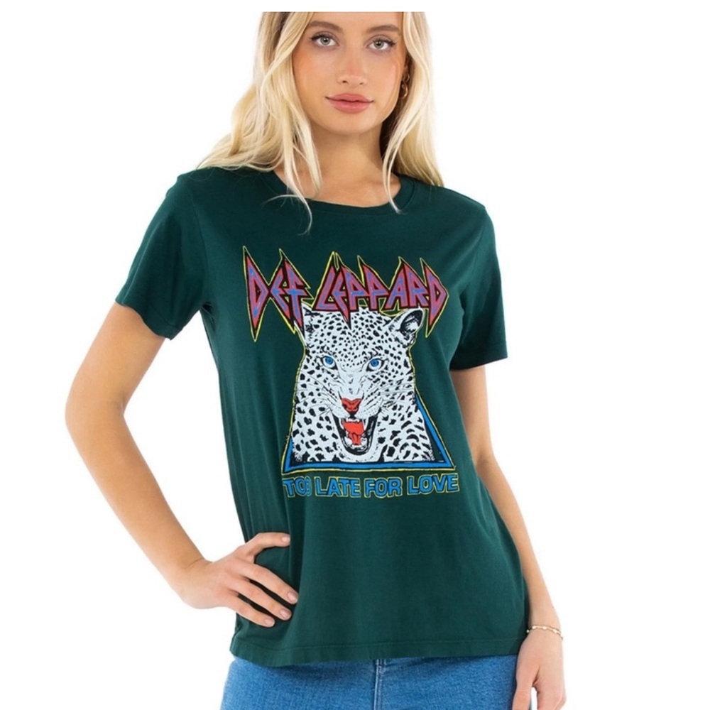 Daydreamer Def Leppard teal tee S